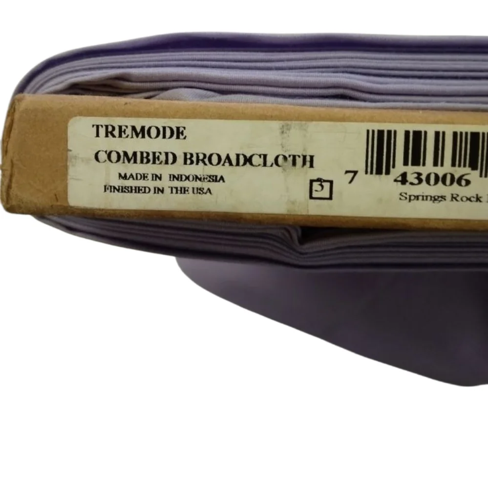 FABRIC Tremore Combed Broadcloth In Wisteria, 7 Yards